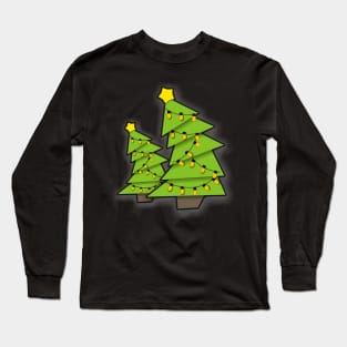 Merry Christmas Trees With Light Long Sleeve T-Shirt
